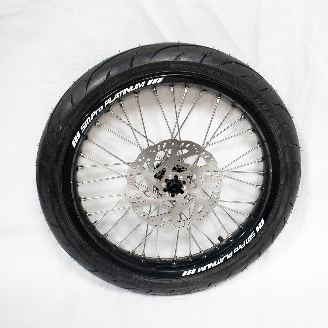 SM Pro 17 inch complete wheels with Michelin Supermoto tires
