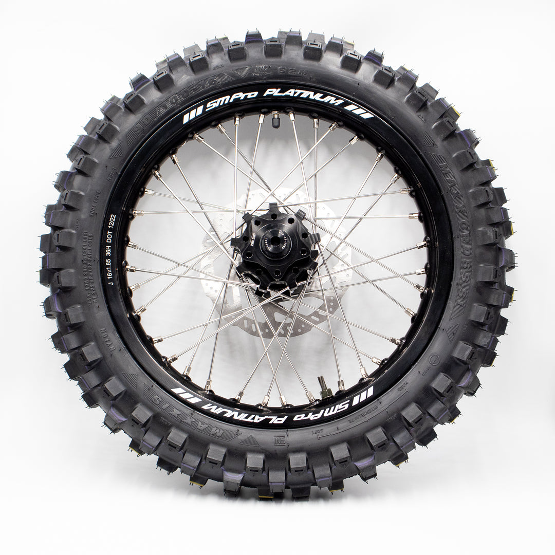 SM Pro 16 inch complete wheel rear wheel with Maxxis Maxxcross SI Pro cross tire